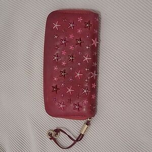 Jimmy Choo Star studded zip around wallet